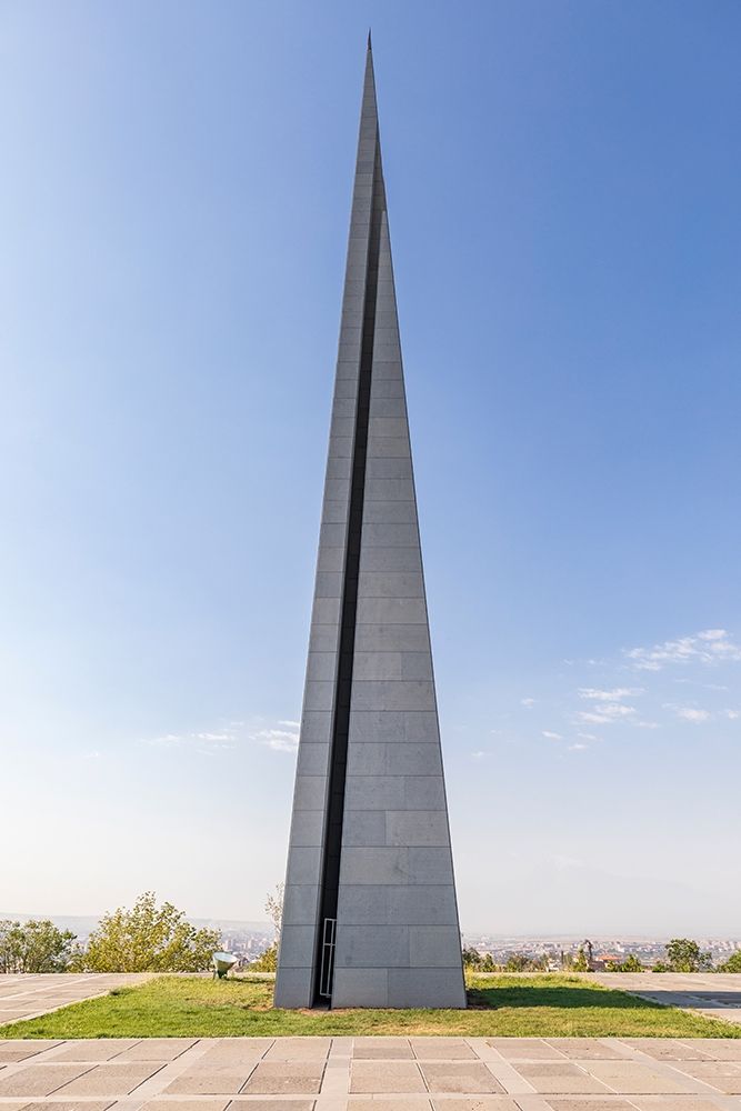 Yerevan-Armenia The Memorial Column at the Tsitsernakaberd Armenian Genocide Memorial Complex